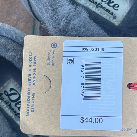 GENUINE LEATHER & SHEARLING Dearfoam Moccasin Slippers MEN’S 10 or 12 - Picture 10 of 10